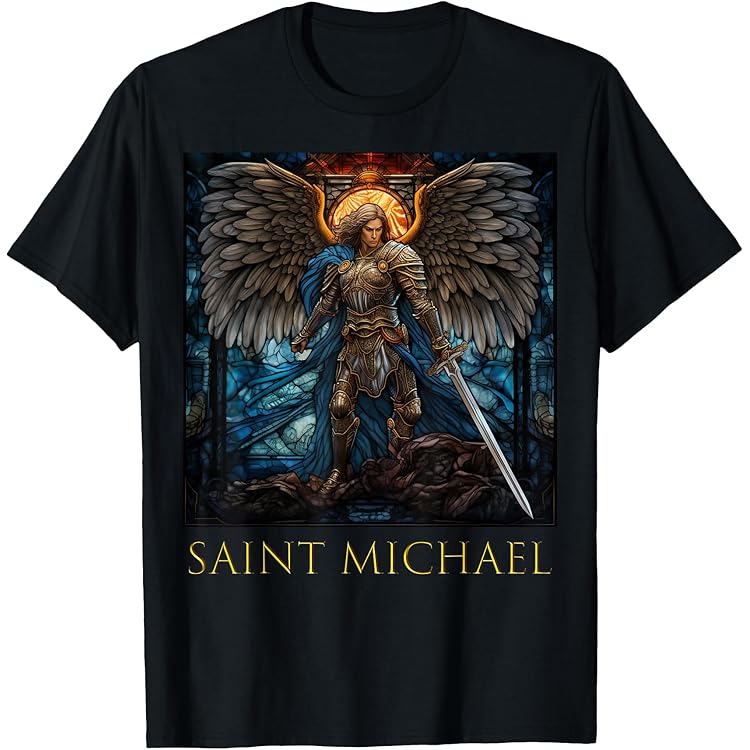 Amazon.com: Saint Michael the Archangel T-Shirt : Clothing
